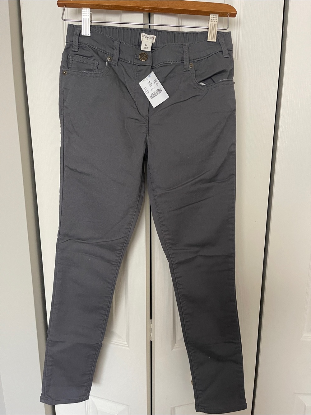 Crewcuts Girls Gray Stretch Skinny Jeans/Pants J.Crew